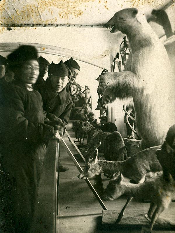 В музее. Красная армия (РККА) в Монголии. Примерно период Халхин-Гольских событий. Быт
