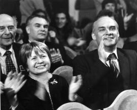 А. Пахмутова и Н. Добронравов в Братске