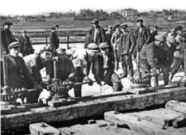 Строительство железобетонного моста им. В.И. Ленина (1932-1936)