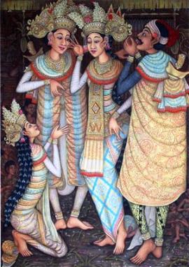 Аржа Боржи-хан и небесная дева Ухин.