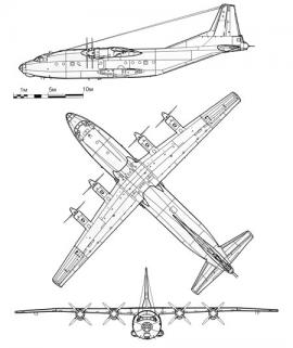 Техническая схема Ан-12