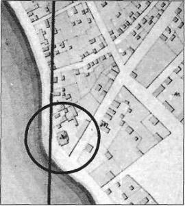Фрагмент плана Иркутска 1843 г.