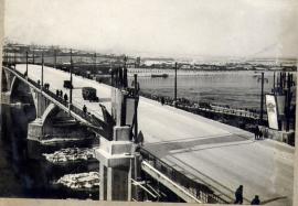 Мост им. В.И. Ленина в Иркутске. Ноябрь 1936