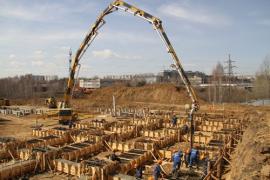 ООО «Газпром добыча Иркутск» начало работы по бетонированию фундамента водноспортивного комплекса в Иркутске